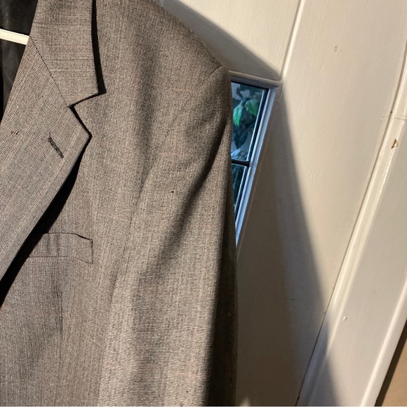 (1) Trendy Vintage Gray Burberrys’ Wool Suit Jacket Made In Hudson, OH 44 - Picture 5 of 15